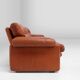 Brown leather 3-seater sofa Coronado by Tobia Scarpa for B&B Italia, Italy ca. 1960