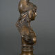 Buste en bronze sur pied douche XIXe représentant Marianne Patine brune