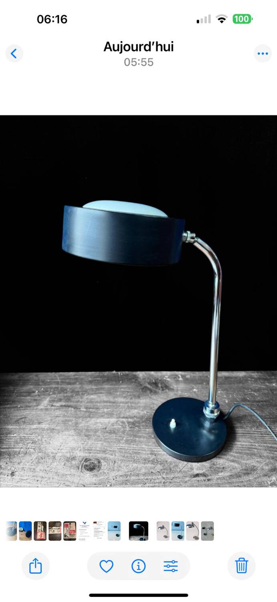 Lampe de bureau vintage JUMO modèle 900. Circa 1960