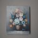 Tableau huile sur toile nature morte bouquet de fleurs décoration campagne bohème