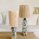 Pair of picassiette lamps
