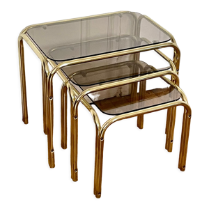 3 tables gigognes verre