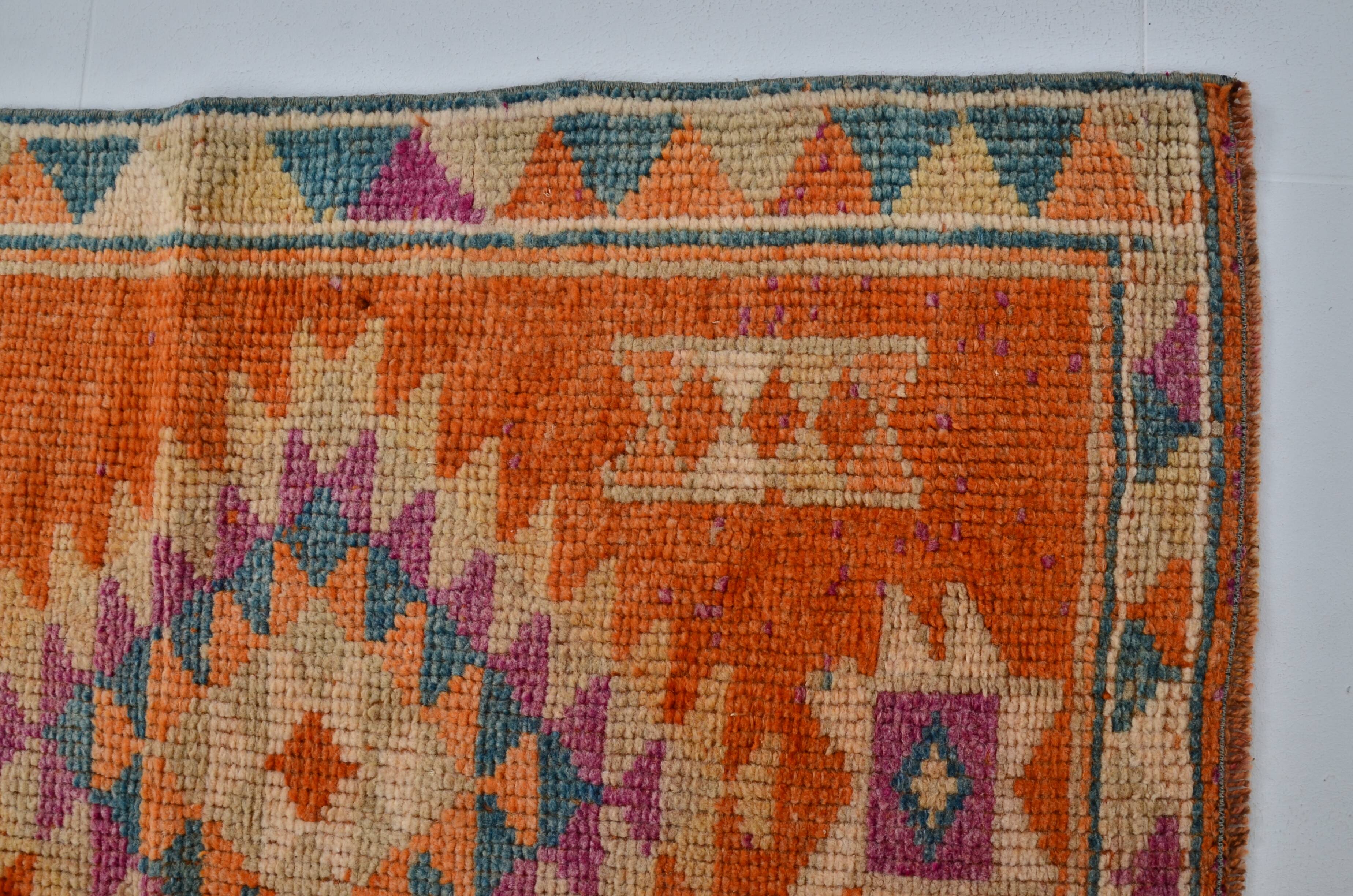 Orange Neutral Vintage Runner Rug sku 2113