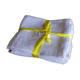 Set of 8 towels in embroidered damask white linen