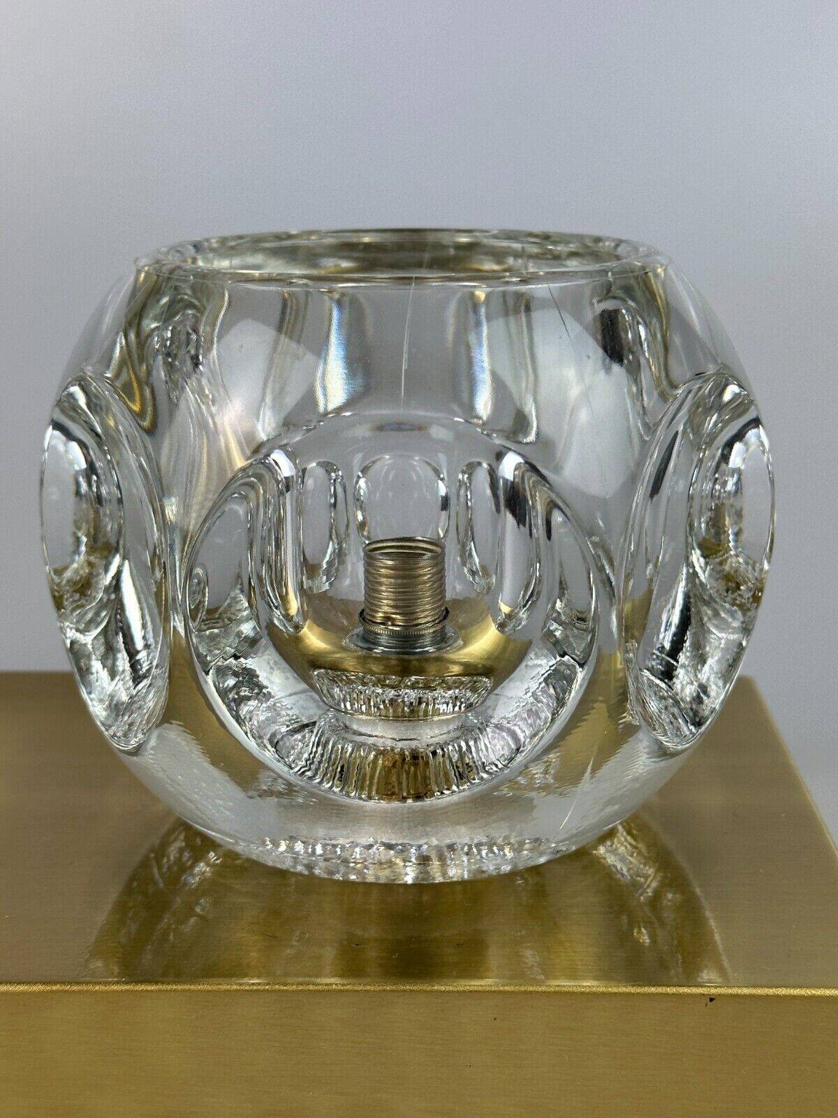 60s 70s peill & putzler cube wall lamp wall sconce ice glass space design