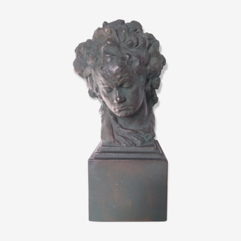 Beethoven bust patinated terracotta