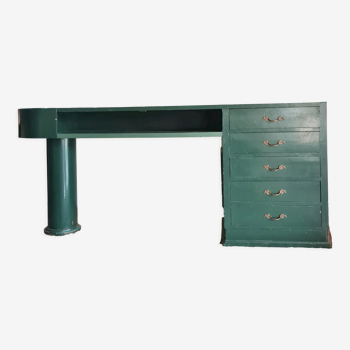 Green antique craft furniture counter