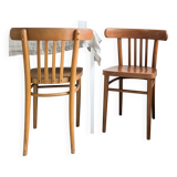 2pcs Chaise de café Chaise de bistrot Mid Century Vintage Café Bistro Streb