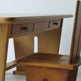 Bureau en chêne double face par Bas van Pelt pour EMS Overschie années 1930