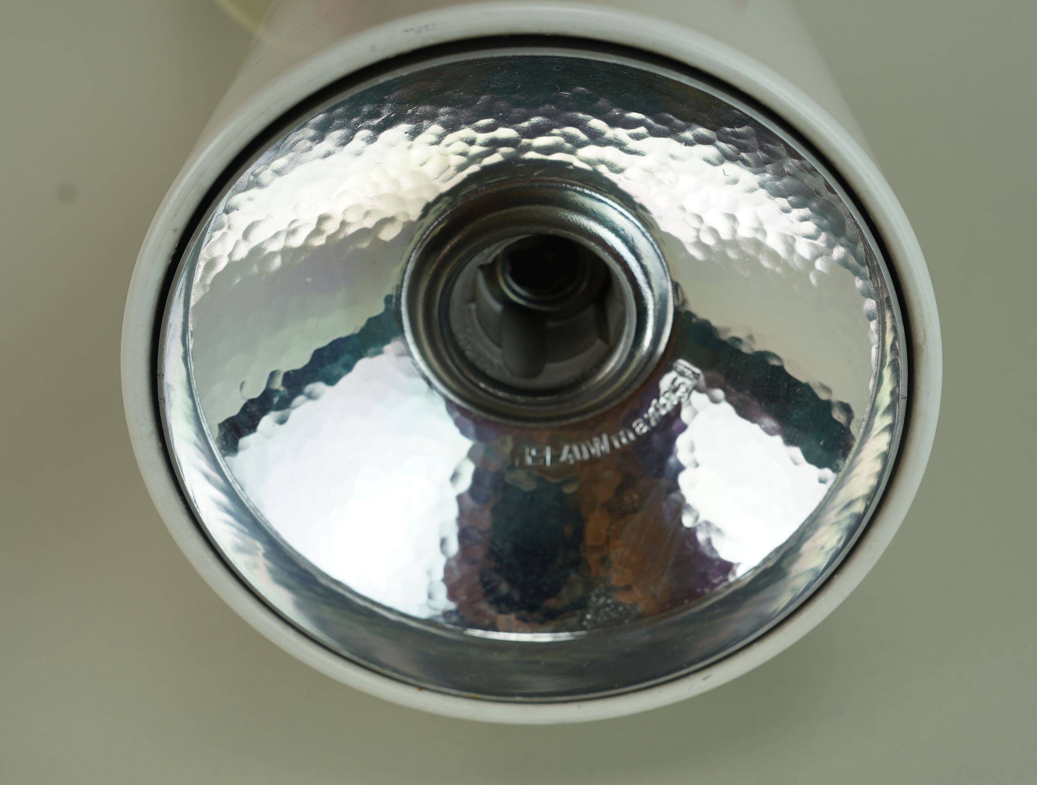 1/6 - adjustable WALL LAMP sconce staff duo spotlight, white, 1970s