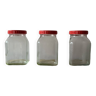 Set of 3 old gerrix glass jars with lid