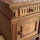 Table de chevet ancienne en bois et marbre