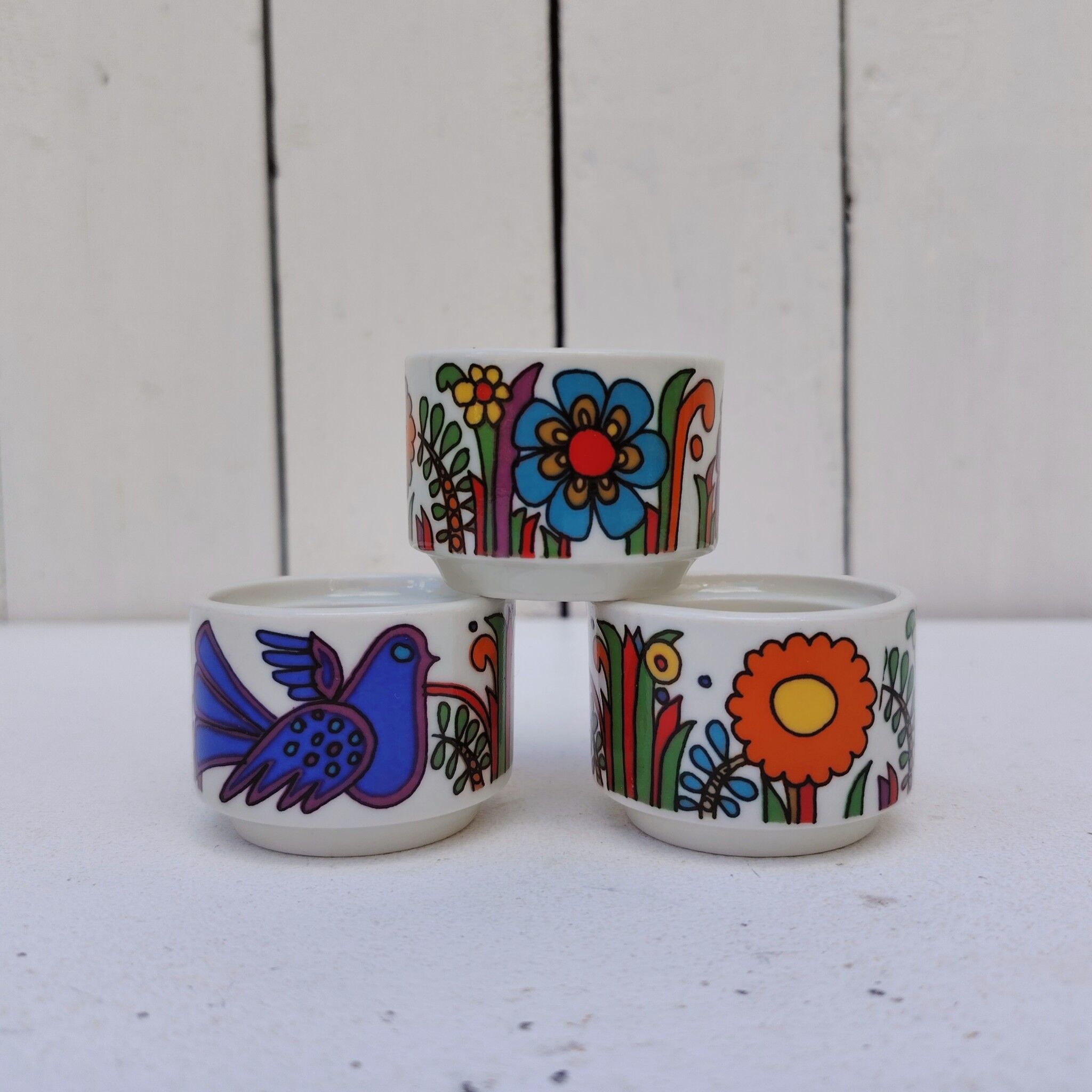 Three egg cups Villeroy & Boch, Acapulco