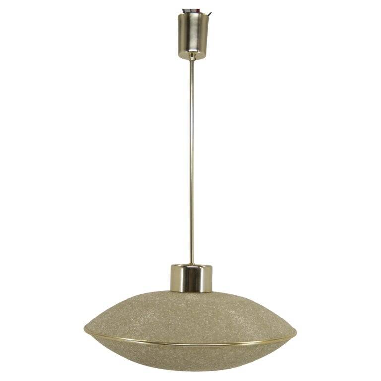 1970s German Space Age UFO Pendant Lamp in Textured Resin