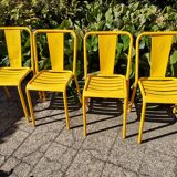 Lot de 4 chaises tolix modèle t4