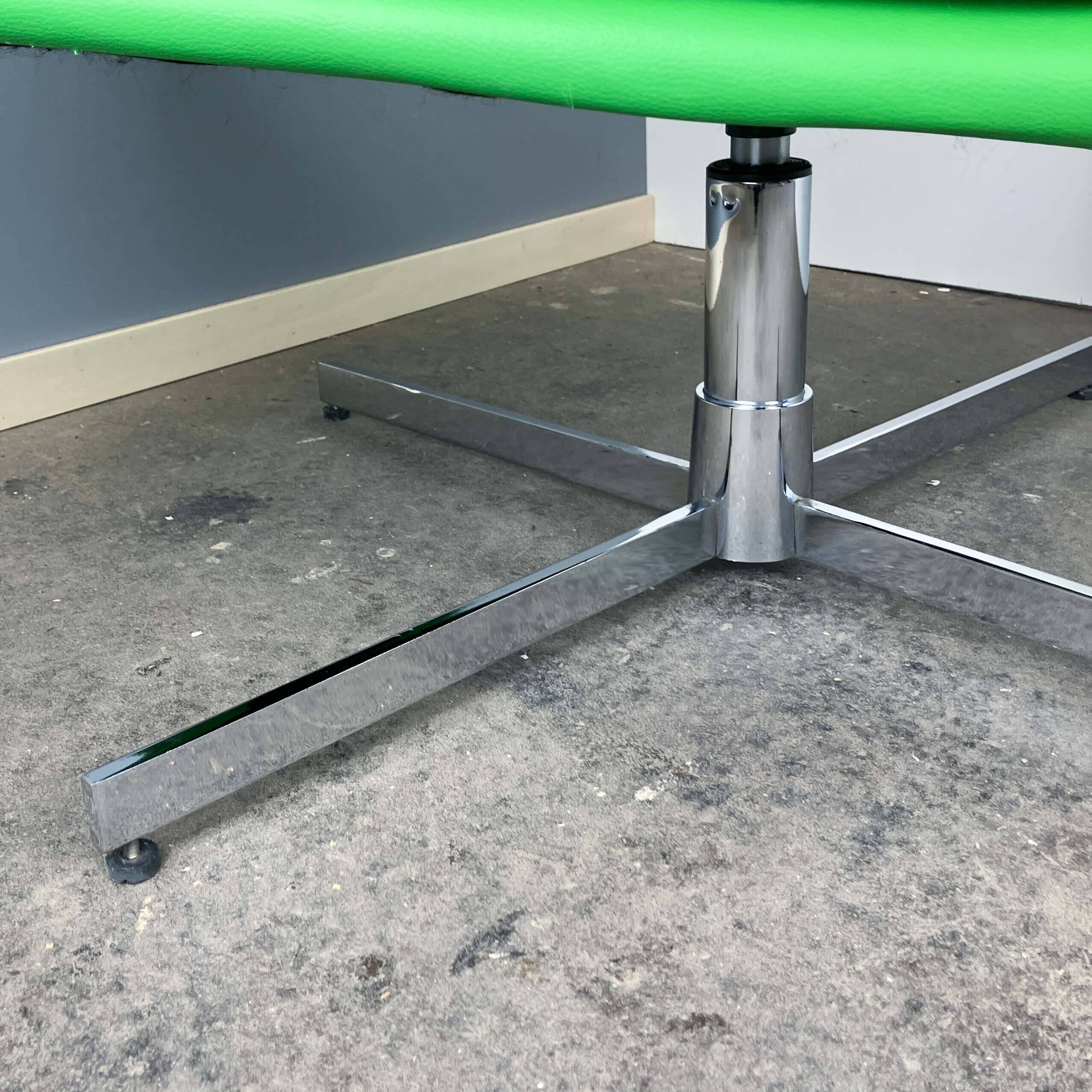 Swivel easy chair, chrome and faux leather, Vintage from the 70s