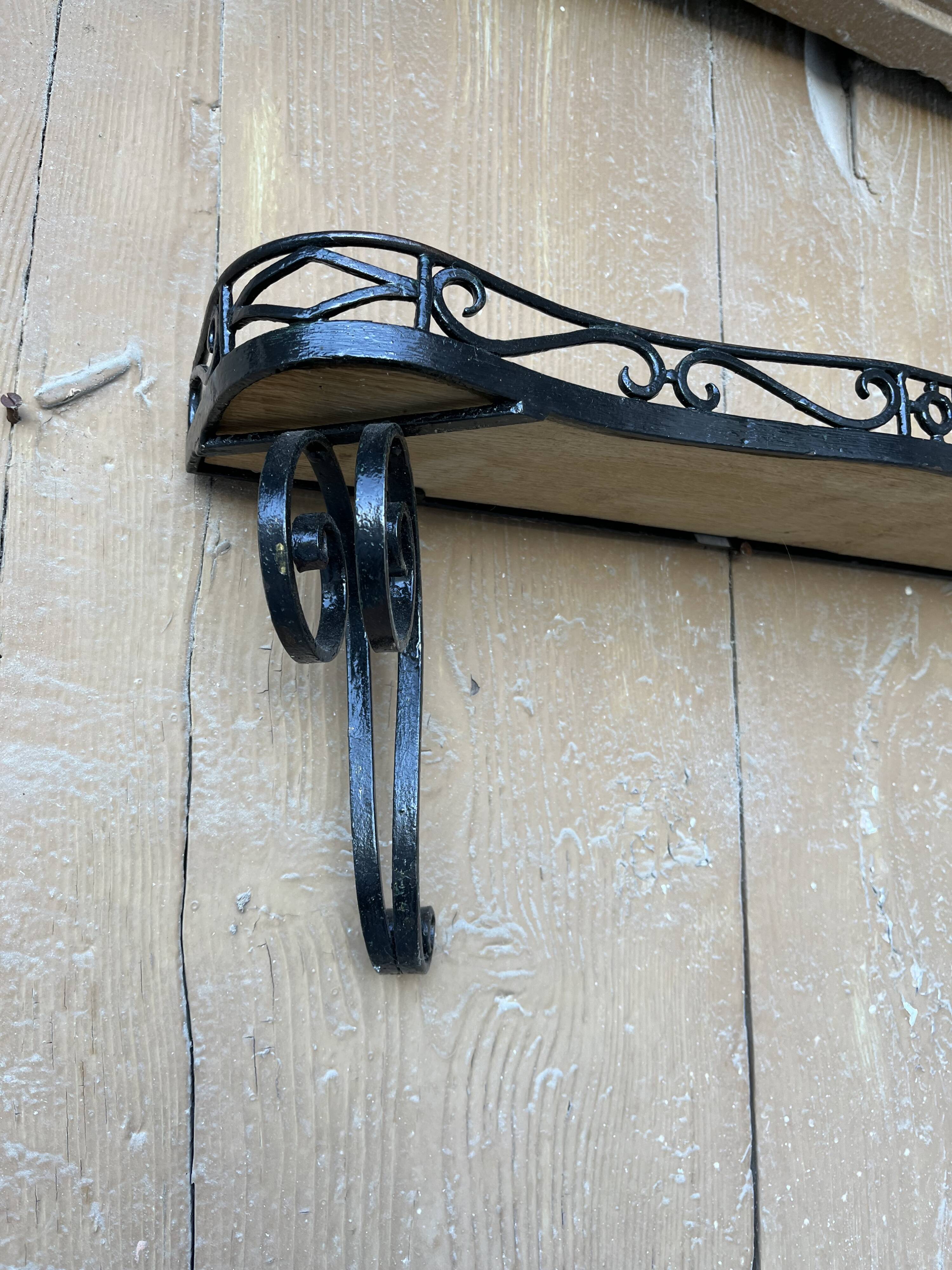 Wrought iron shelf