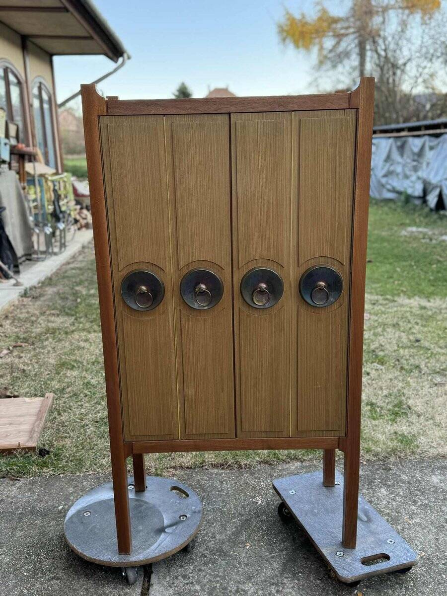 Mid-century modern bar cabinet by Sandor Bedecs, 1975