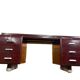 Bureau vintage en métal bordeaux Ahrend / Bureau Oda Prominent