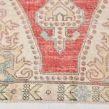 4x7 Red & Cream Antique Vintage Rug, 129x216Cm SK 22247