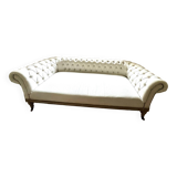 Chesterfield linen sofa