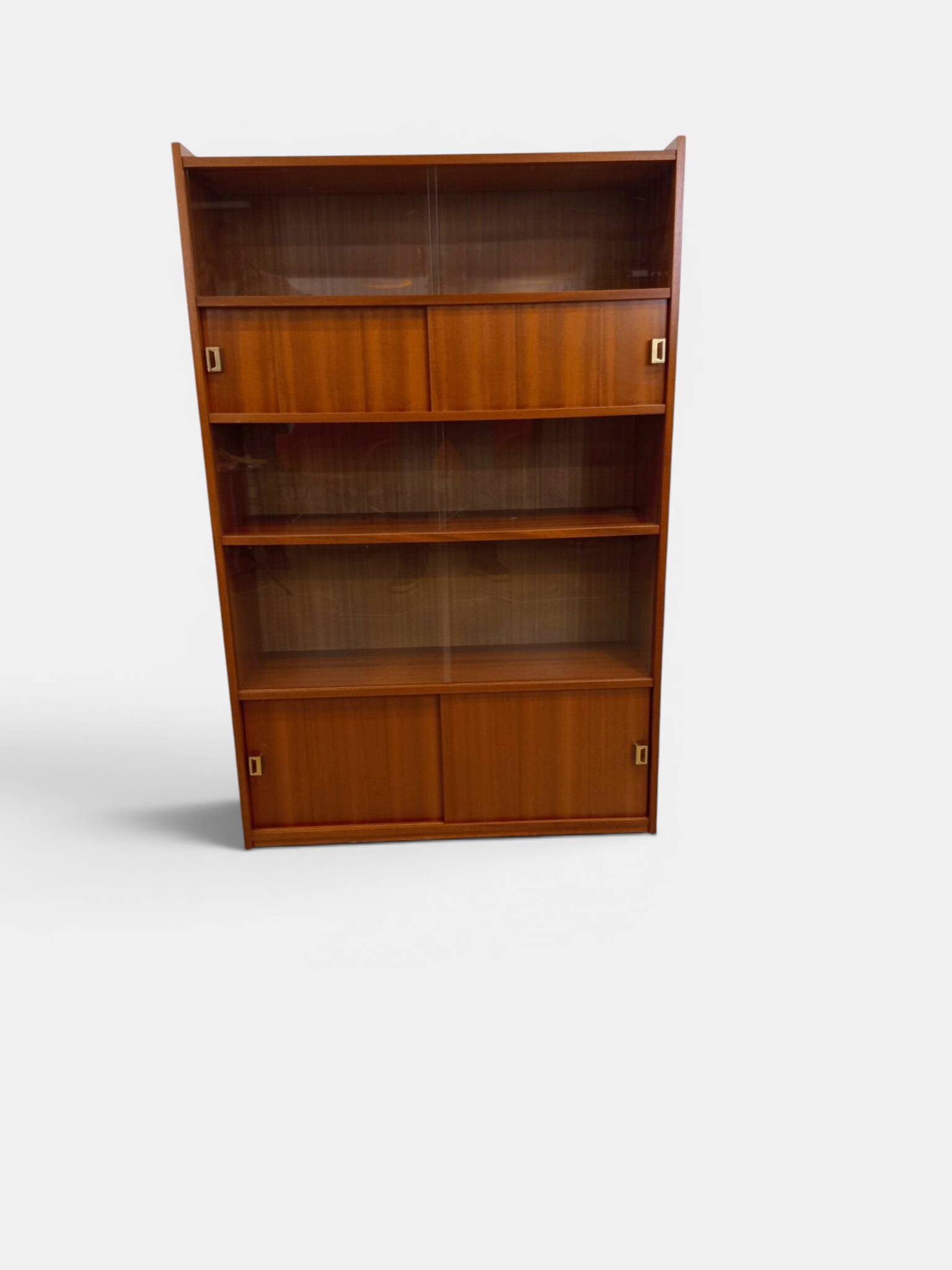 Vintage display library 60/70 Sliding door shelf