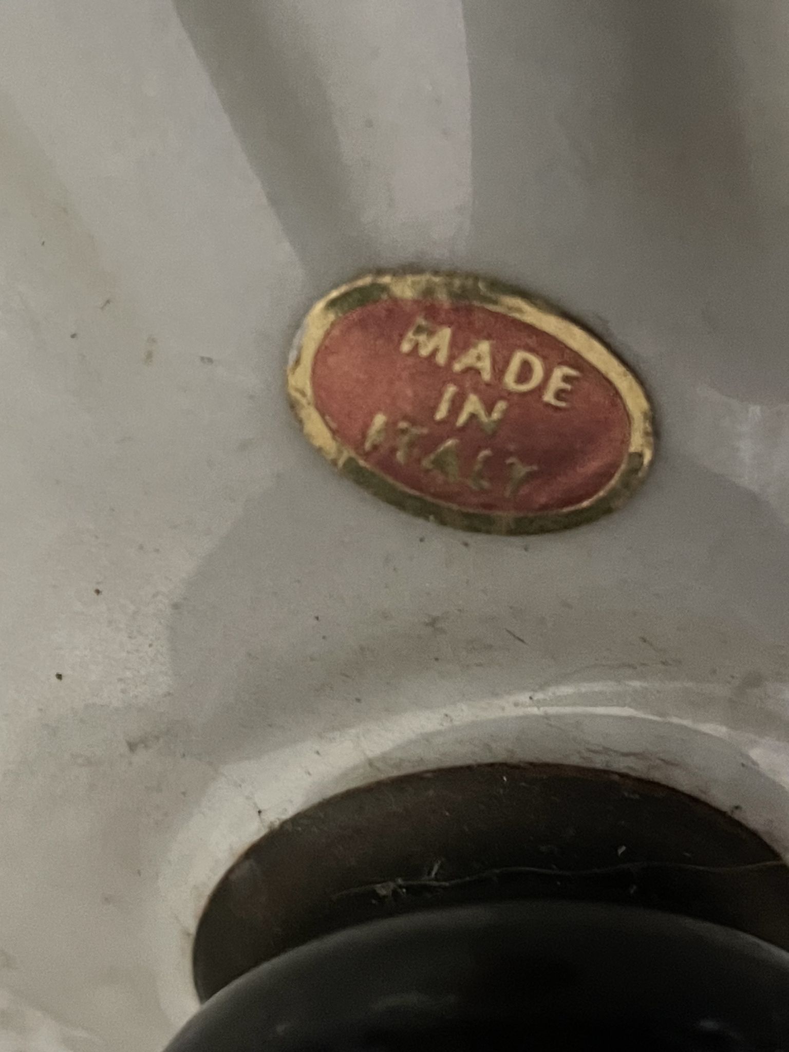Pied de lampe en céramique italienne vintage