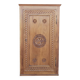 Corner cabinet in carved walnut, Savoyard style.