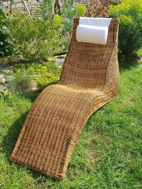 Chaise longue en rotin Karlskrona de Karl Malmvall pour Ikea