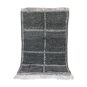 Tapis beni ourain noir et blanc