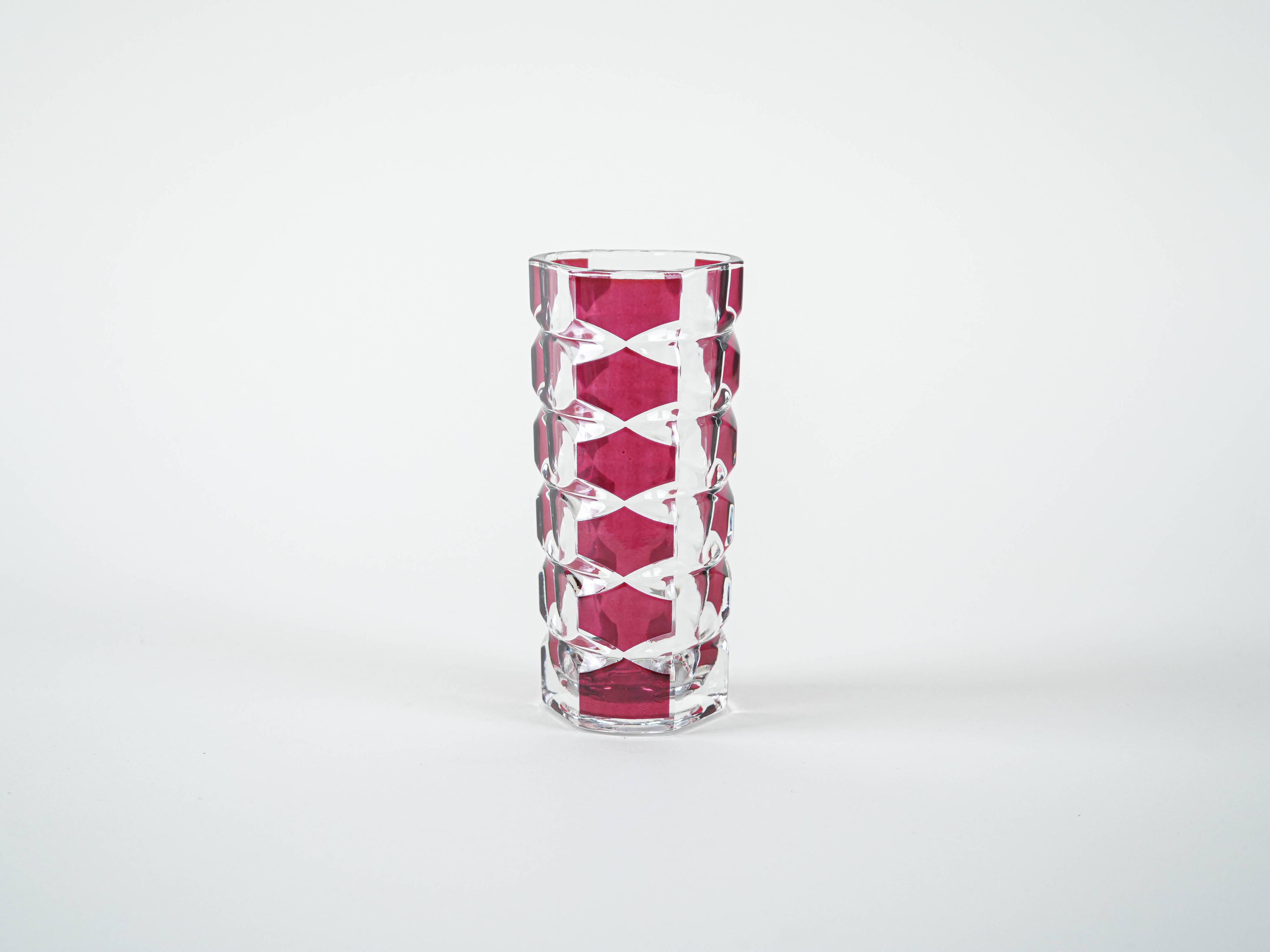 Glass vase, Windsor, French design, 1970s, production: Luminarc, designer: