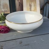 old white and gold LIMOGES porcelain fruit-saladier-plate cup