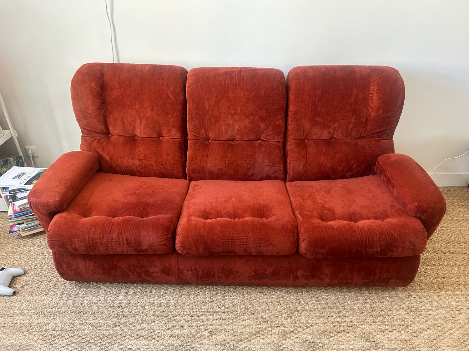 Canapé Space Age orange/rust