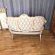 Small sofa basket Louis XVI in lacquered wood