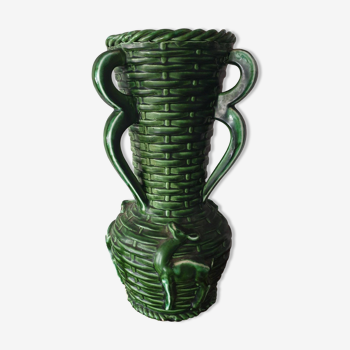 Grand vase en barbotine ancien