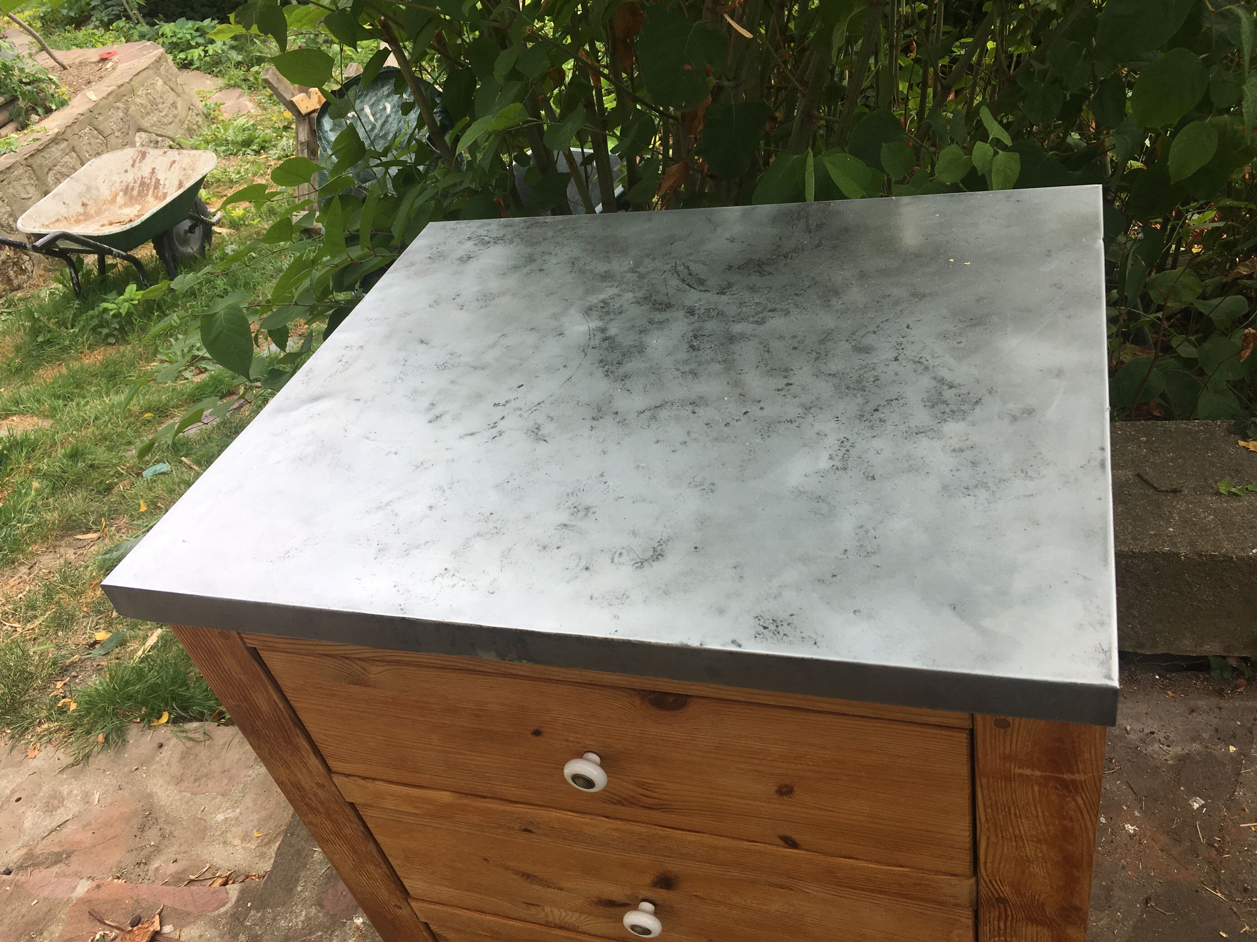 Florist furniture on zinc