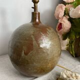 Glazed stoneware lamp base, telescopic socket