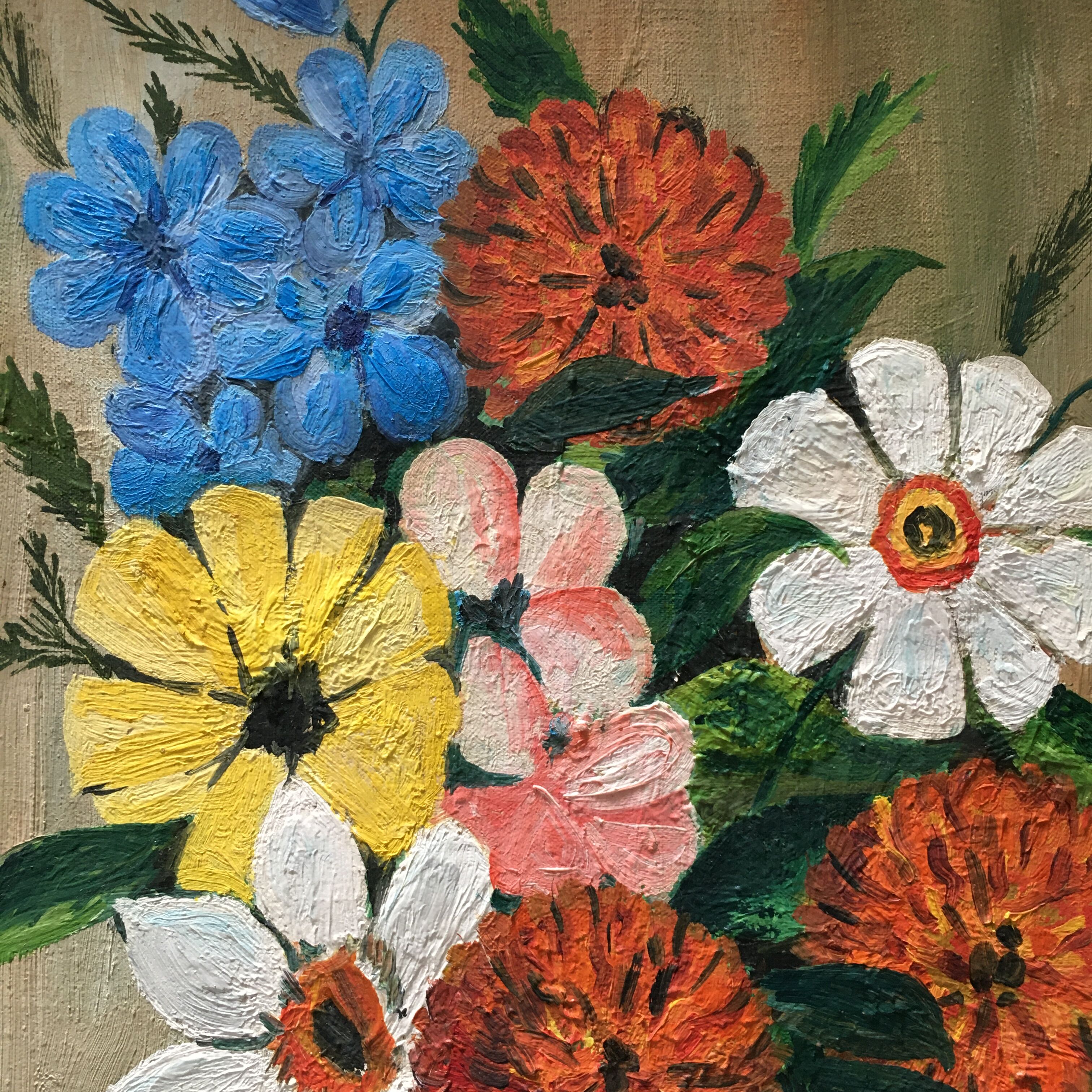 Naïve bouquet painting