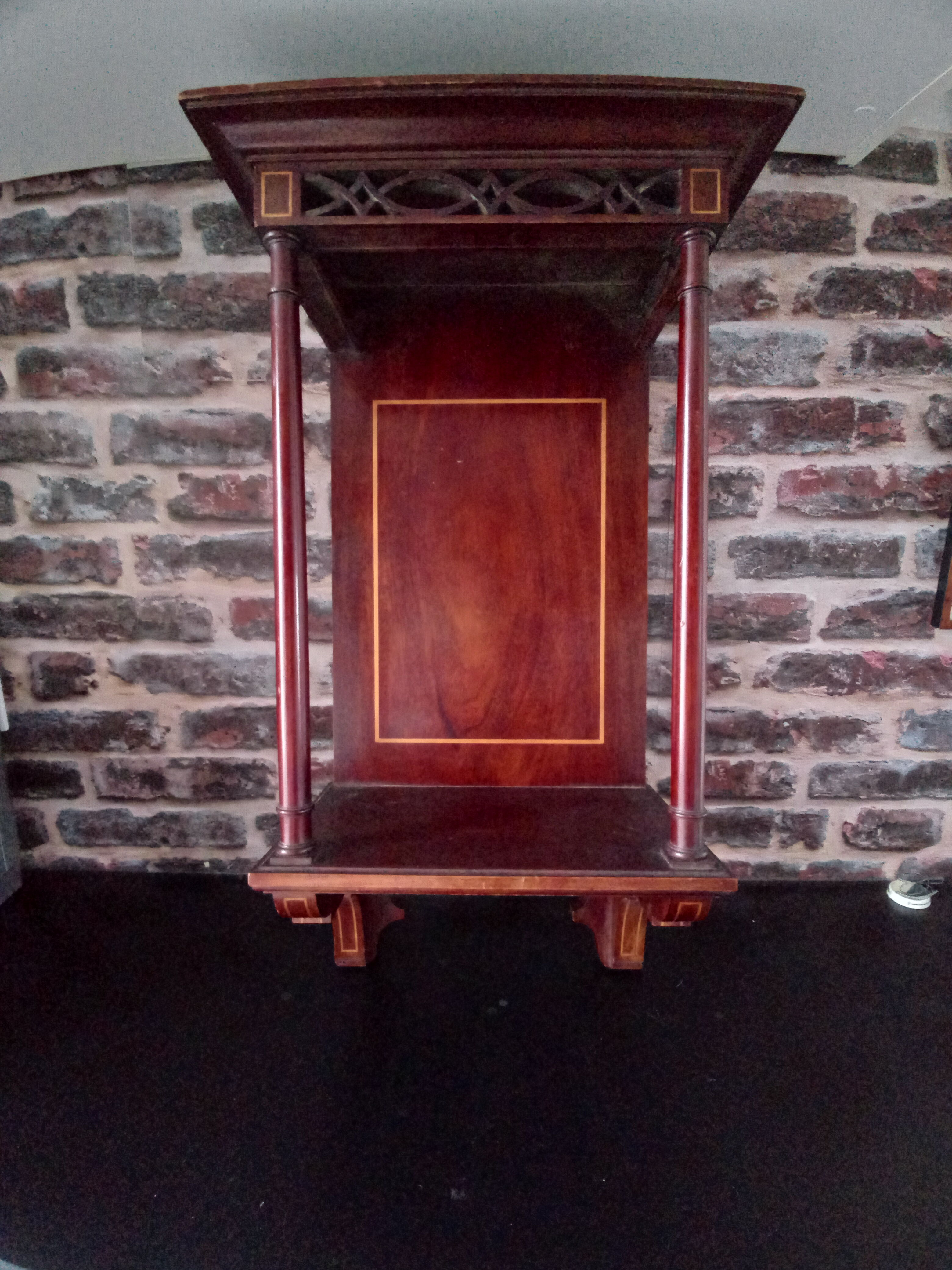 Mahogany wall shelf