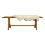 3-seater bench in solid wood from the 80s-90s.
