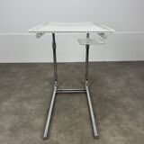 "L'Adap-Table" modular serving trolley in perforated metal and chrome