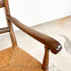 Antique oak armchair with cane seat 19th century