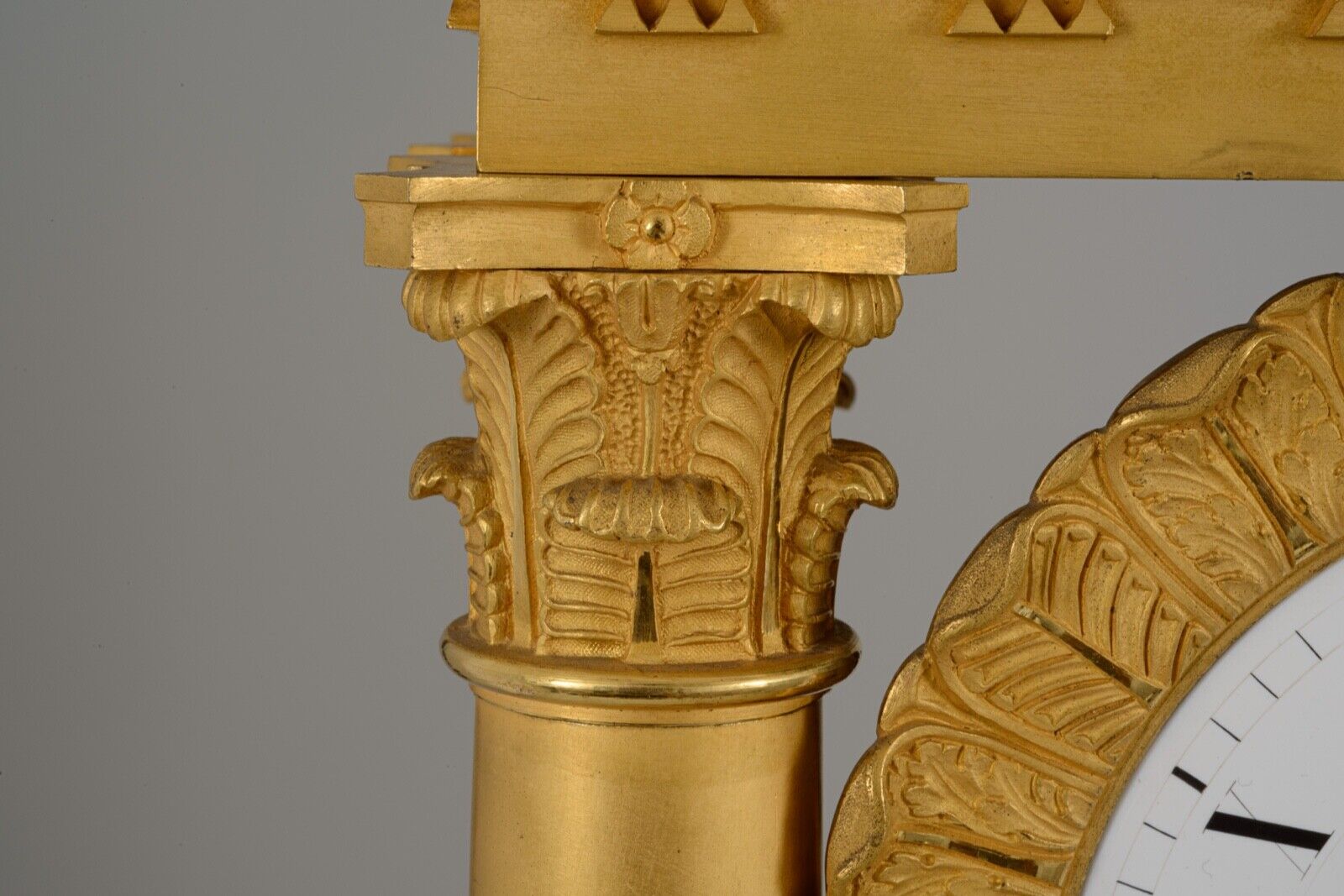 Pendulum portico period restoration bronze dore early nineteenth