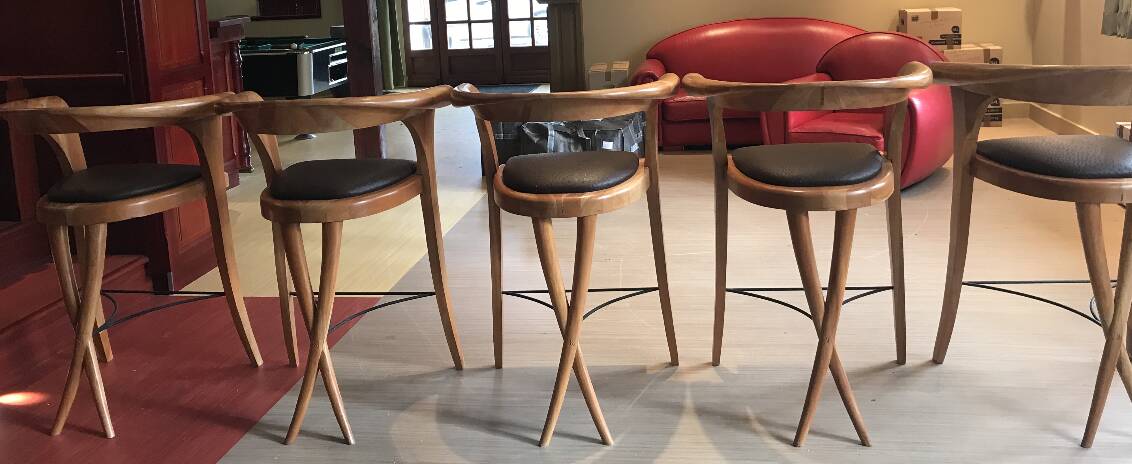 Lot of 5 Art Deco high chairs – 1930s – Origin: Casino de Biarritz