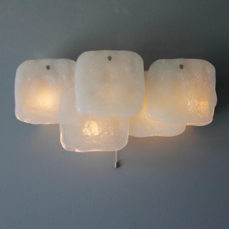 Pair of sconces JT Kalmar in iced glass