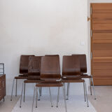 Suite of 6 scandinavian design chairs