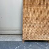 Large vintage rattan basket
