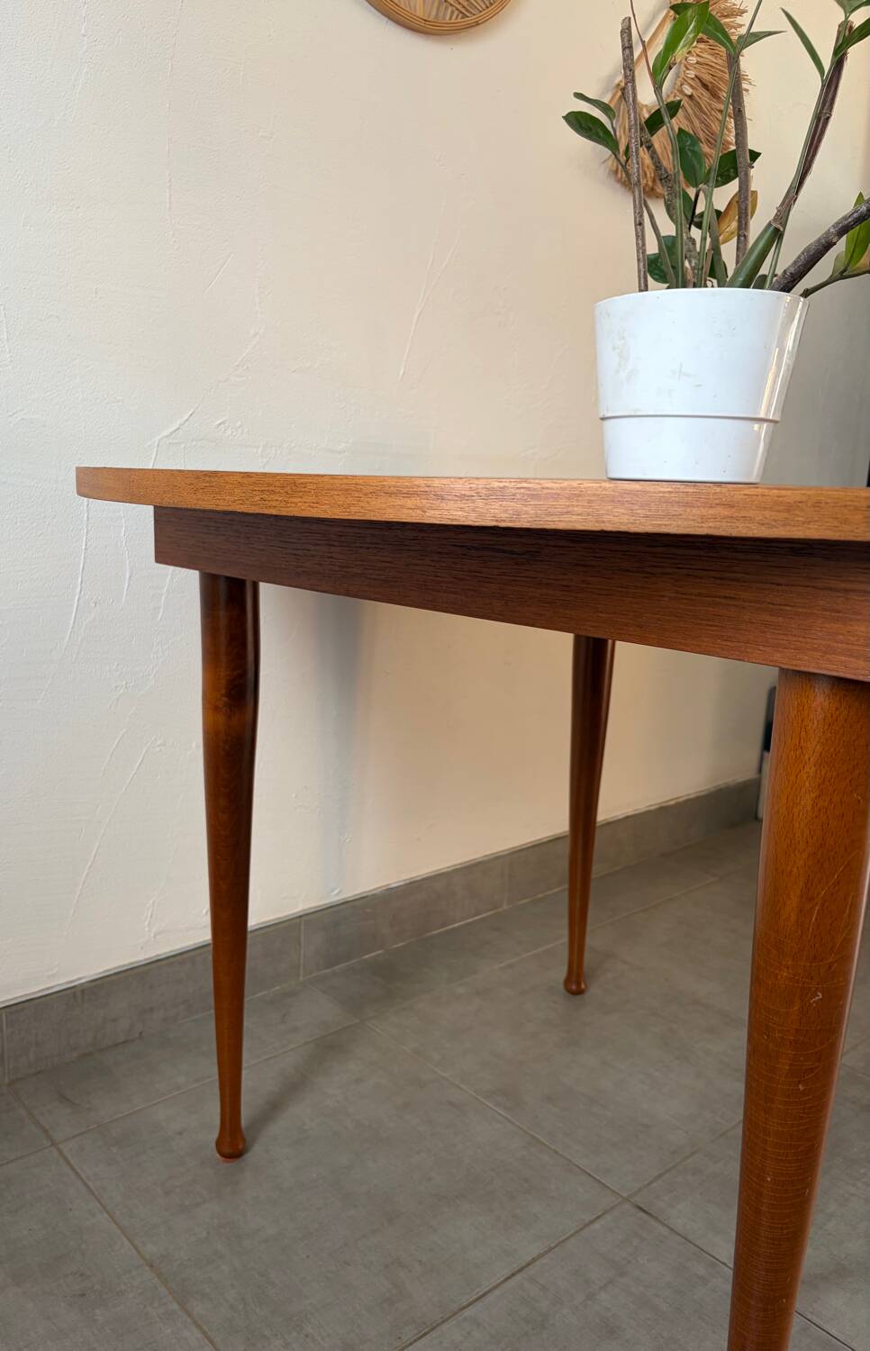 Vintage teak round table