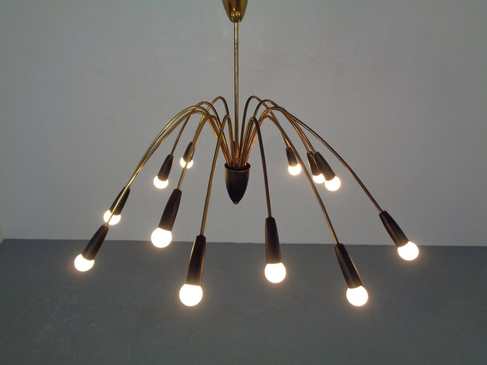 Large Italian Spider Ceiling Lamp, 1950s