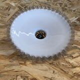 Ancienne suspension verre multicouche col corolle + douille laiton 50´s vintage